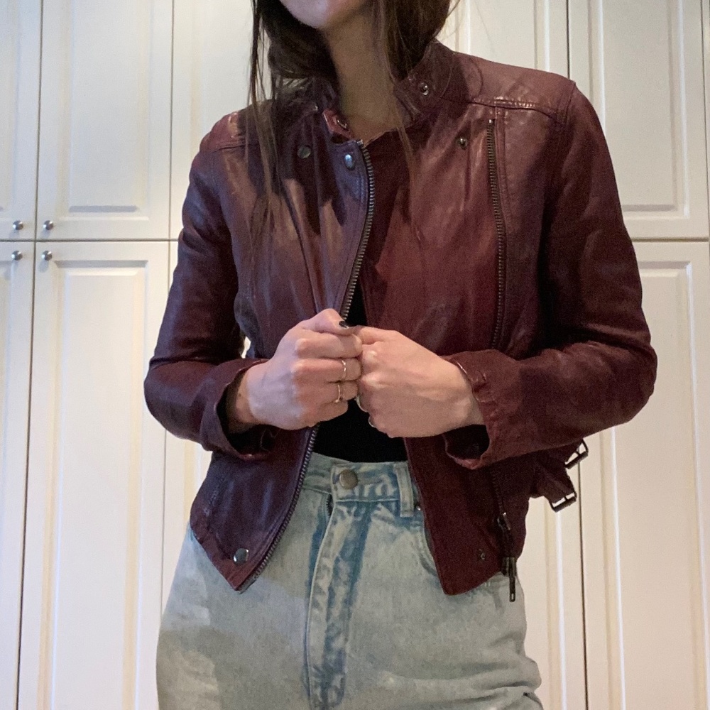 Vintage Club Monaco leather jacket